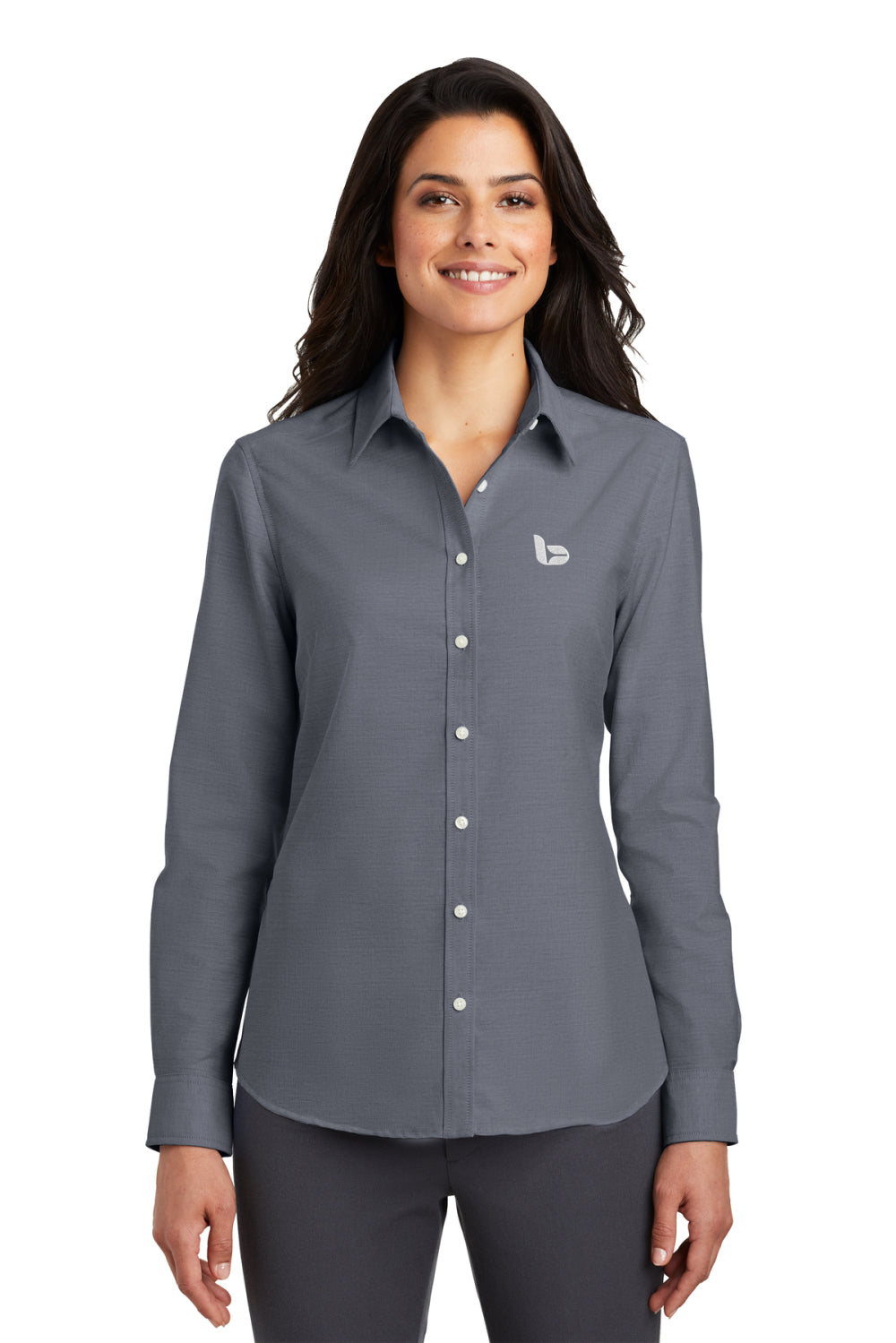Port Authority® Ladies Long Sleeve SuperPro™ Oxford Shirt