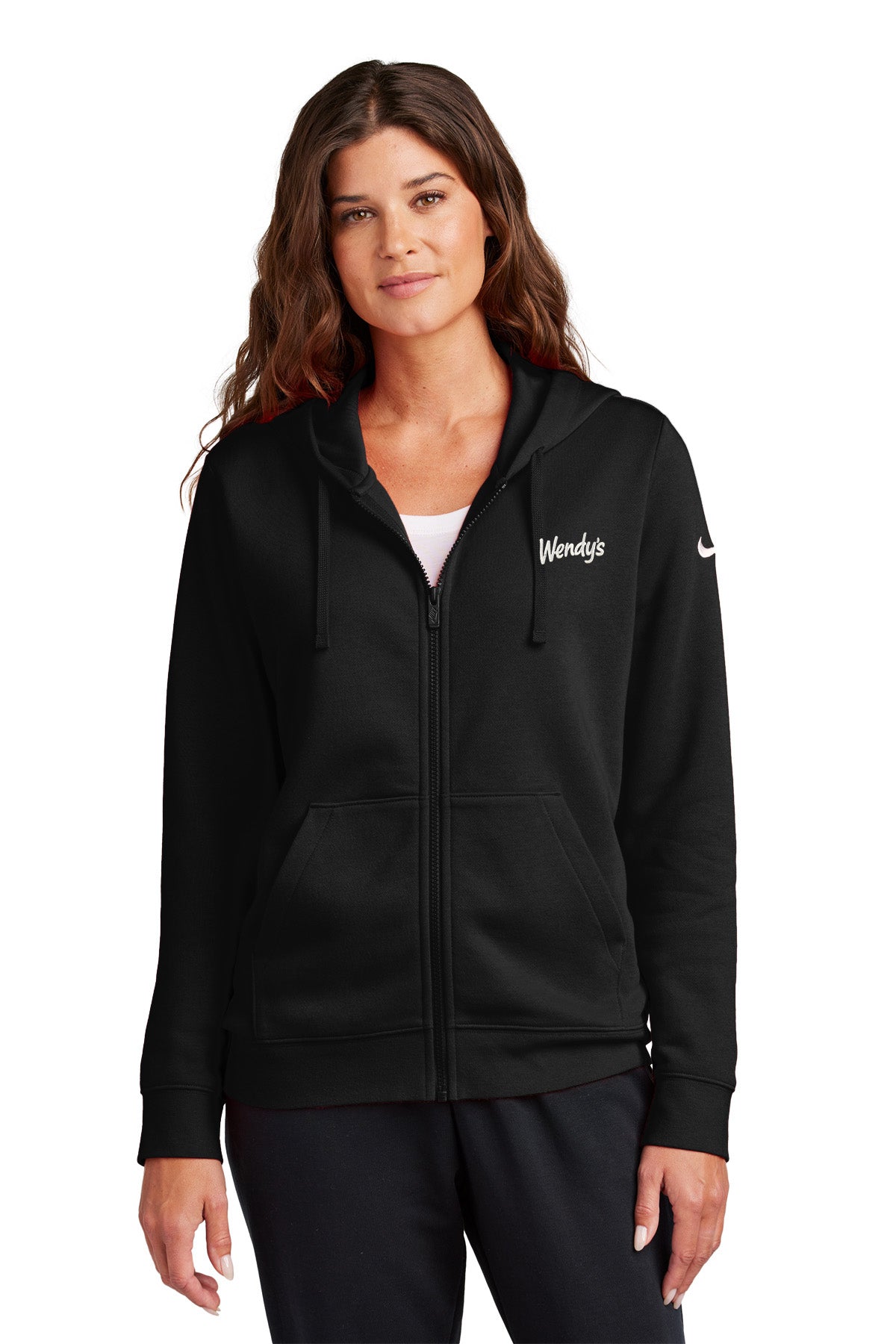 Nike Ladies Club Fleece Sleeve Swoosh Full-Zip Hoodie